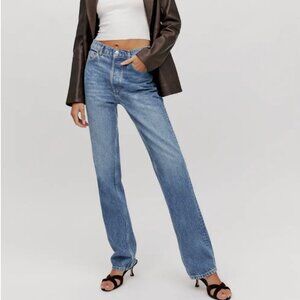 Reformation - Cynthia High Rise Straight Long Jeans
